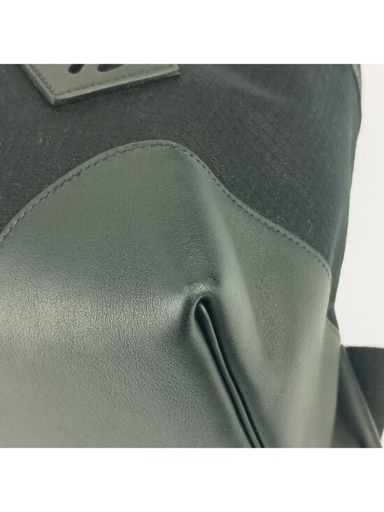 Hermes Backpack A Dos All Back Black Silver Hardware Toile Bivouac